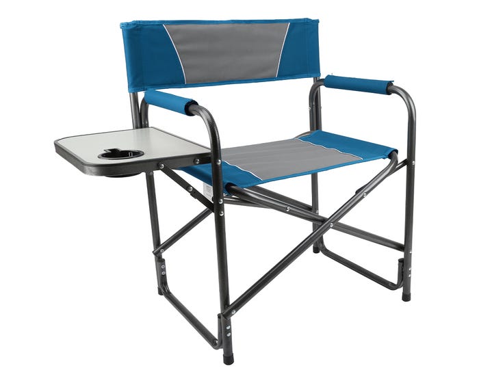 Rural King Directors Chair with Table， Blue - 89-985-0204