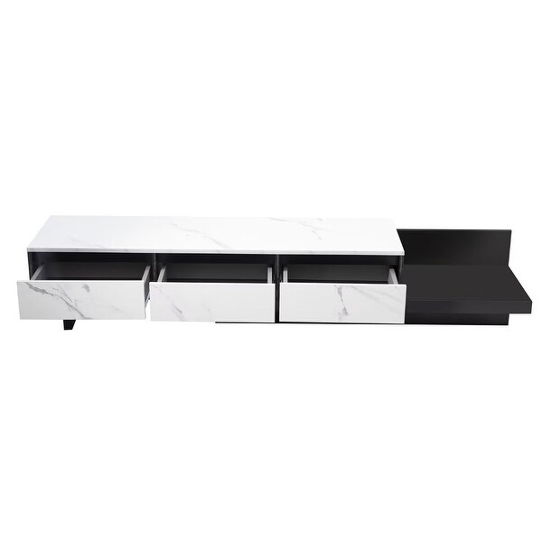 Extendable TV Stand Media Console with 3-Drawer - 65 inches in width