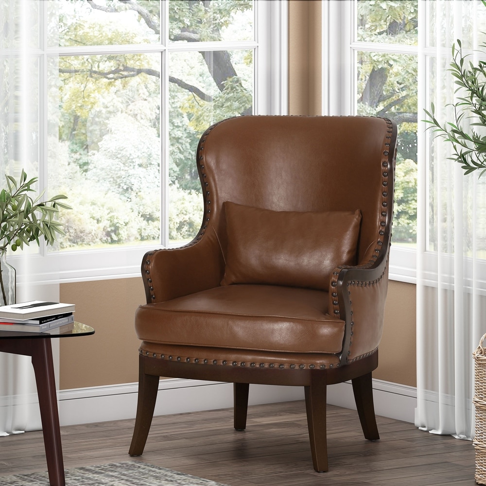 Mantua Upholstered Accent Chair with Nailhead Trim by Christopher Knight Home   27.00\