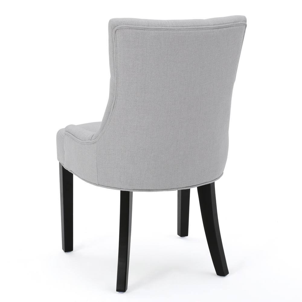 Noble House Hayden Light Grey Upholstered Dining Chairs (Set of 2) 10729