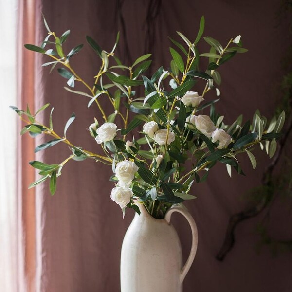 RusticReach Artificial Olive Leaf Stem