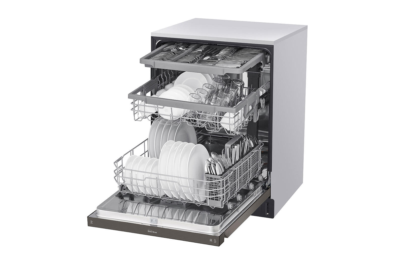 Lg LDFN4542D Front Control Dishwasher With Quadwash™ And 3Rd Rack