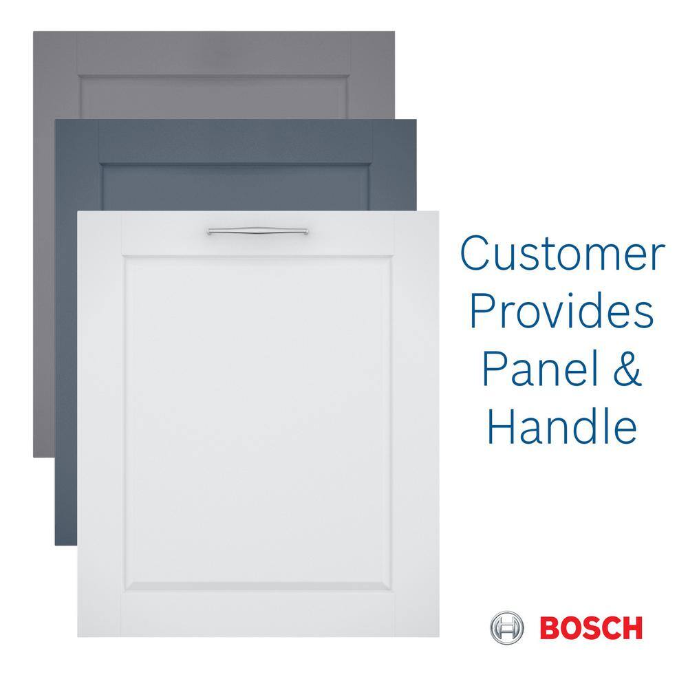 Bosch 800 Series 24 in. Custom Panel Ready 24 in. Top Control Tall Tub Dishwasher with Stainless Steel Tub CrystalDry 42dBA SHVM78Z53N