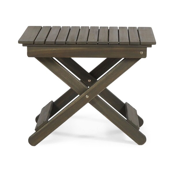 23 in. W x 18 in. H Foldable Outdoor Folding Acacia Wooden Side Table