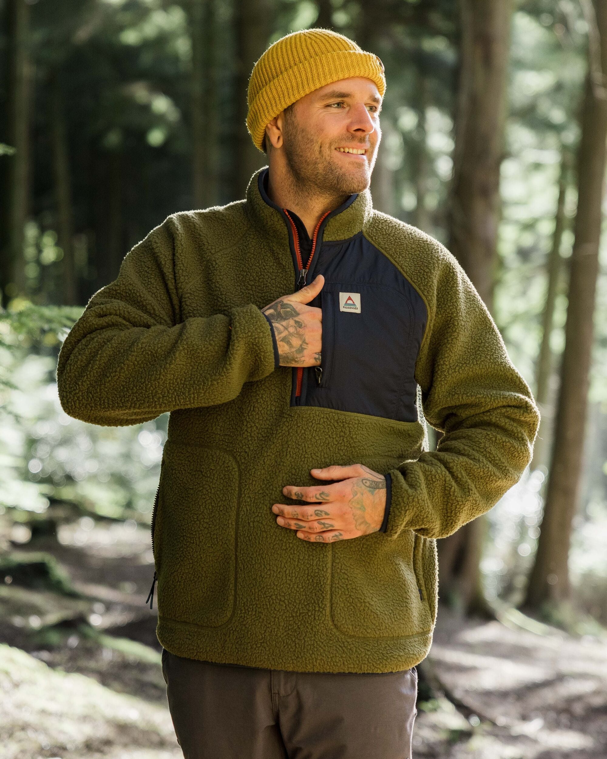 Offgrid 2.0 1/2 Zip Recycled Sherpa Fleece - Khaki