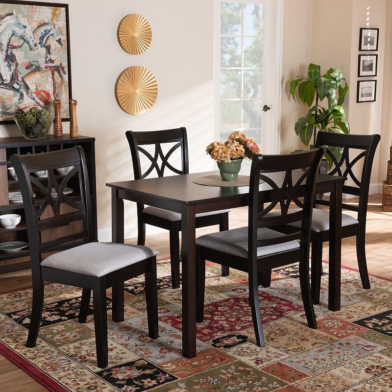 Baxton Studio Clarke Dining Table 5-piece Set