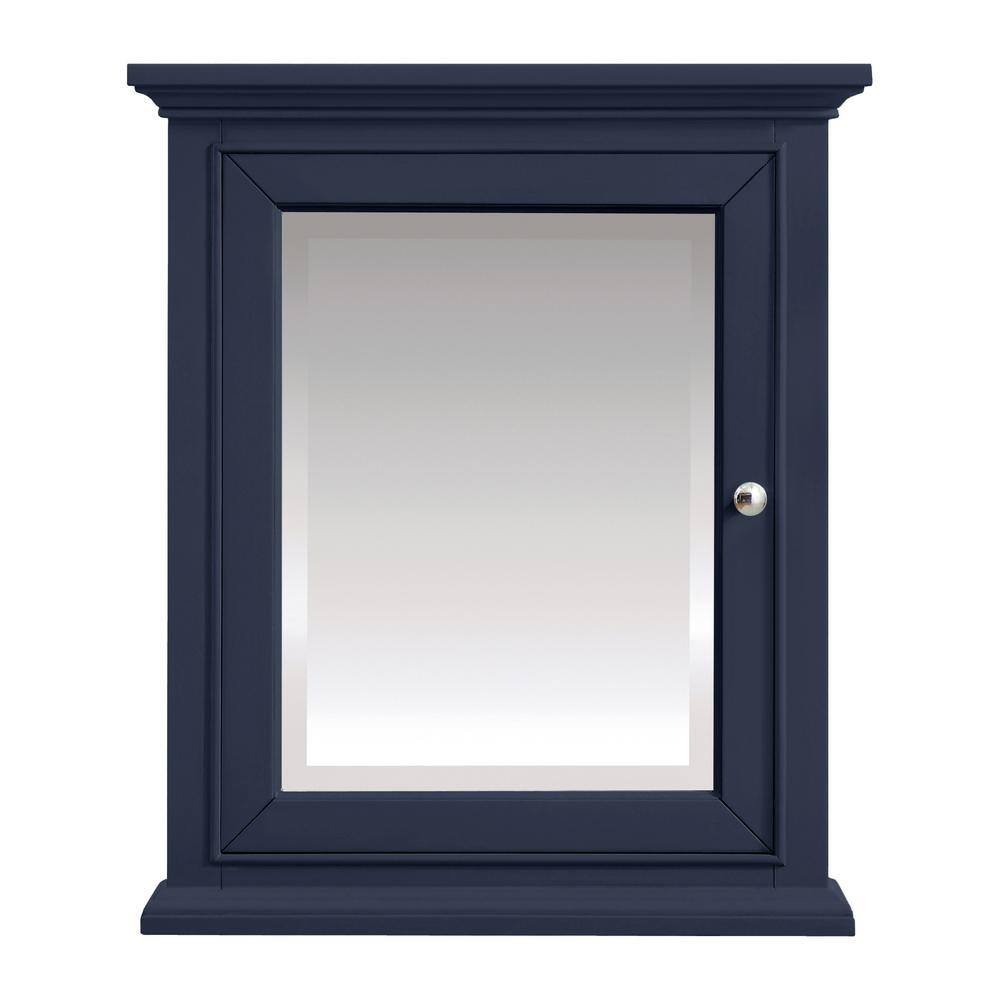 Home Decorators Collection Windlowe 24 in. x 28 in. Surface-Mount Medicine Cabinet in Navy Blue 15101-MC24-NB