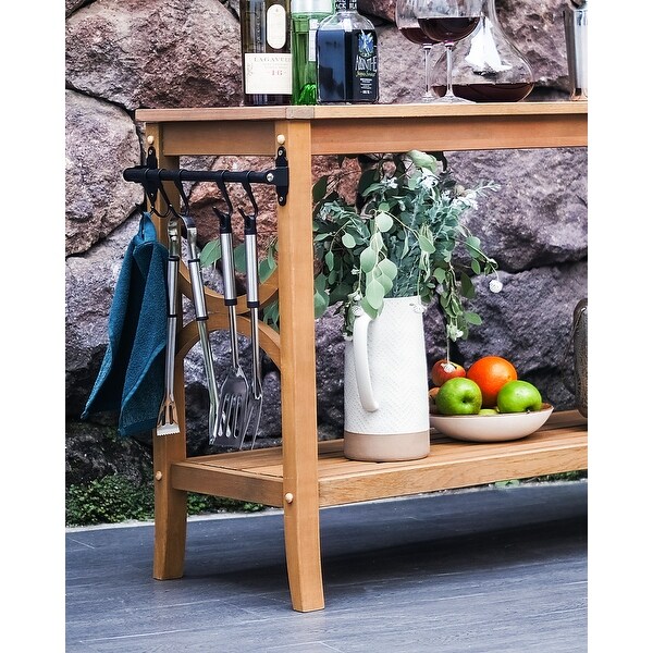 Cambridge Casual Lowell Teak Patio Console Table