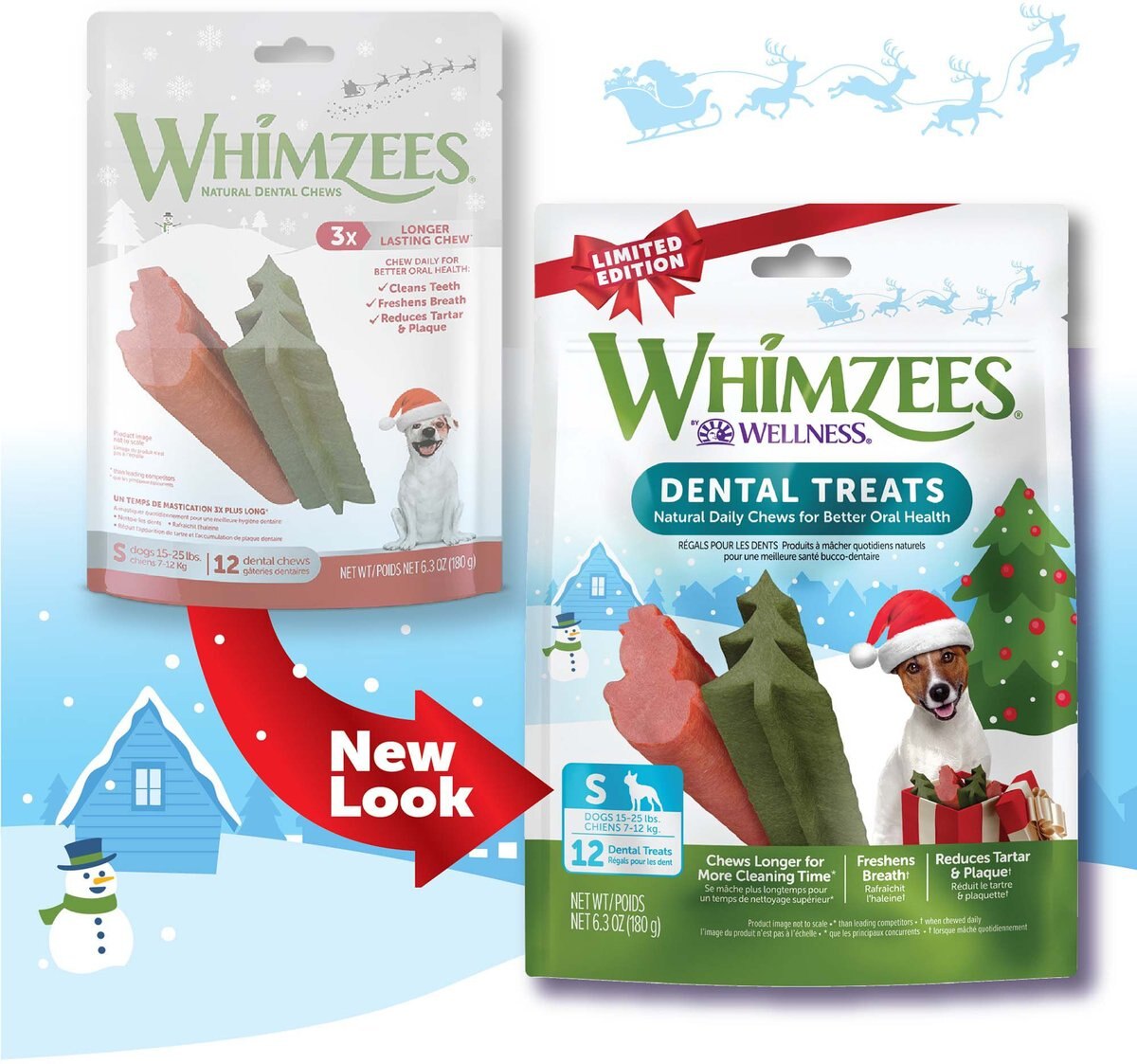 WHIMZEES Holiday Small Grain-Free Dental Dog Treats