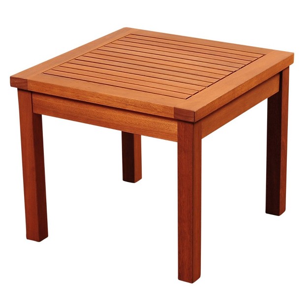 Kingsbury Outdoor Eucalyptus Wood Side Table International Home Miami