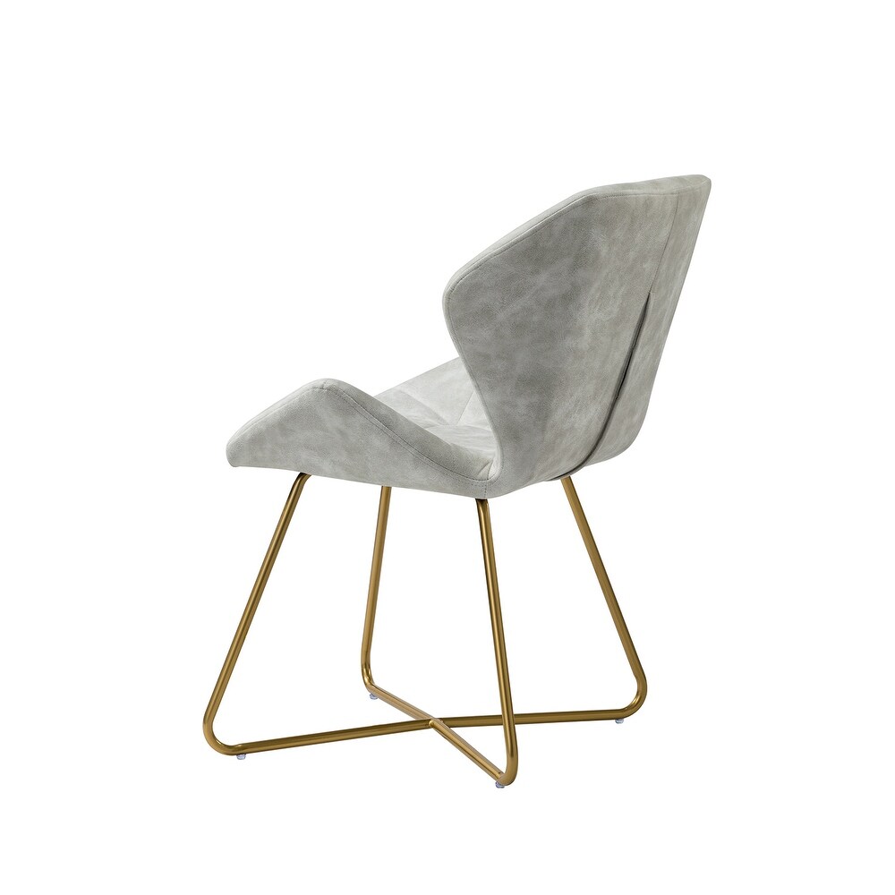 Rosa Accent Side Chair with X shaped Metal Base