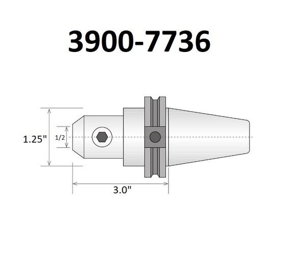 ABS Import Tools PRO SERIES 1/2 CAT 40 V FLANGE EN...