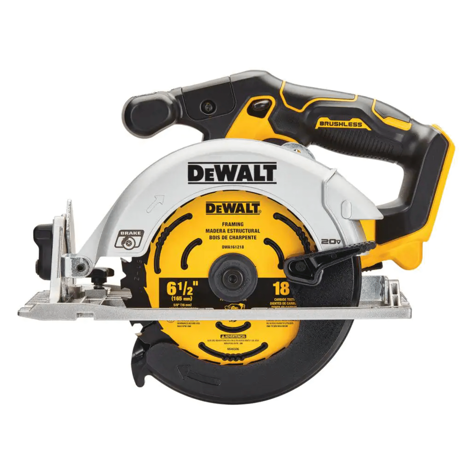 Dewalt 20-Volt Max Cordless Brushless 6-1/2 in. Circular Saw， Tool-Only (DCS565B)