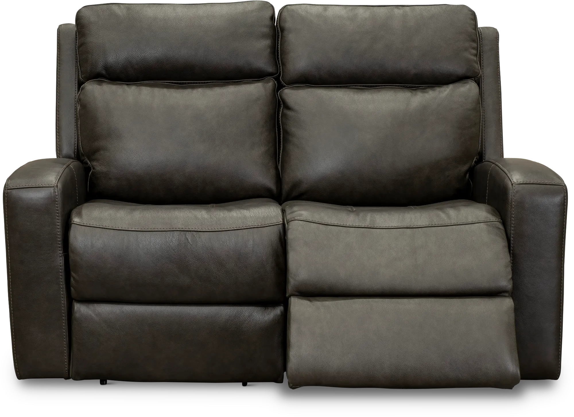 Cody Gray Leather-Match Power Reclining Loveseat