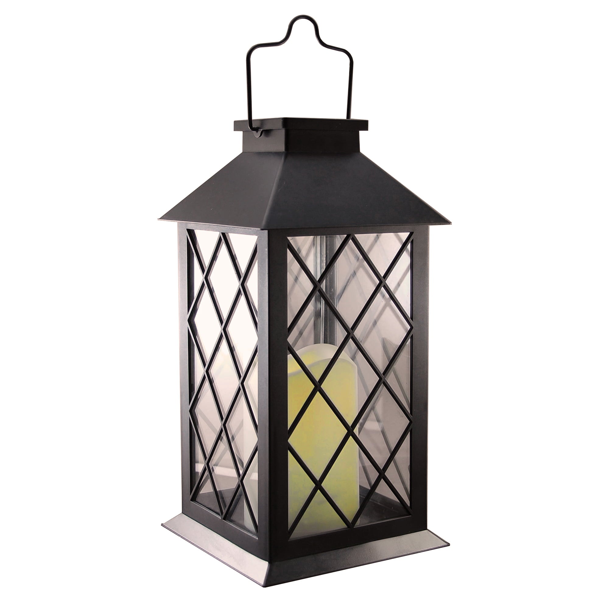 LumaBase Solar Lantern， Tudor， Black