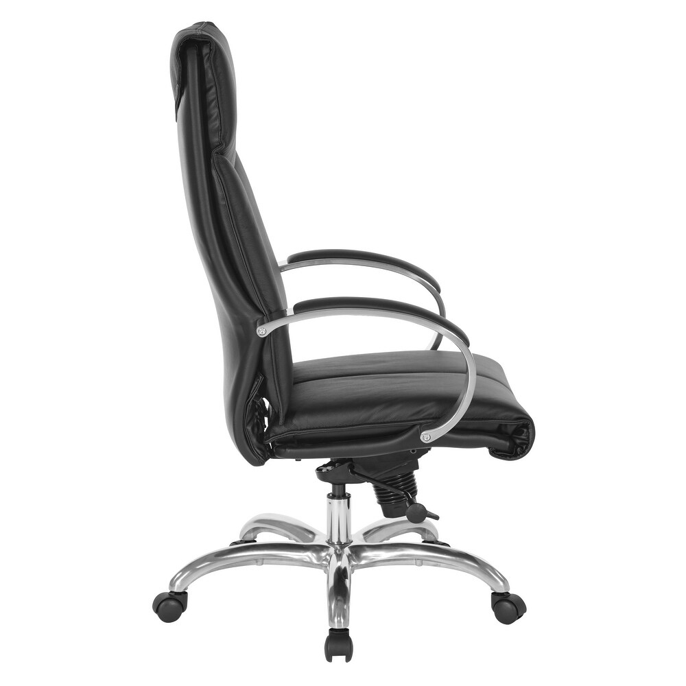 Deluxe High Back Black Executive Leather Chair