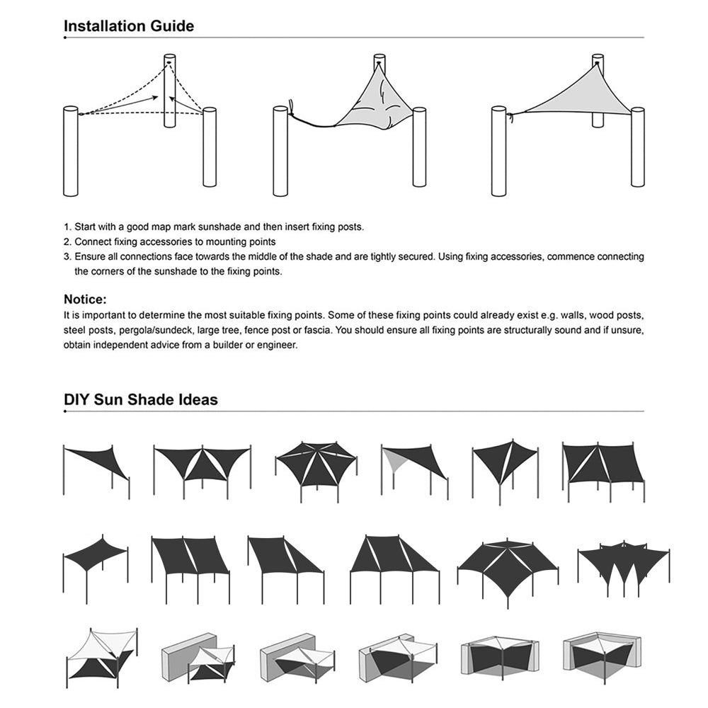 Yescom Patio Triangle Sun Sail Shade Canopy 5ft