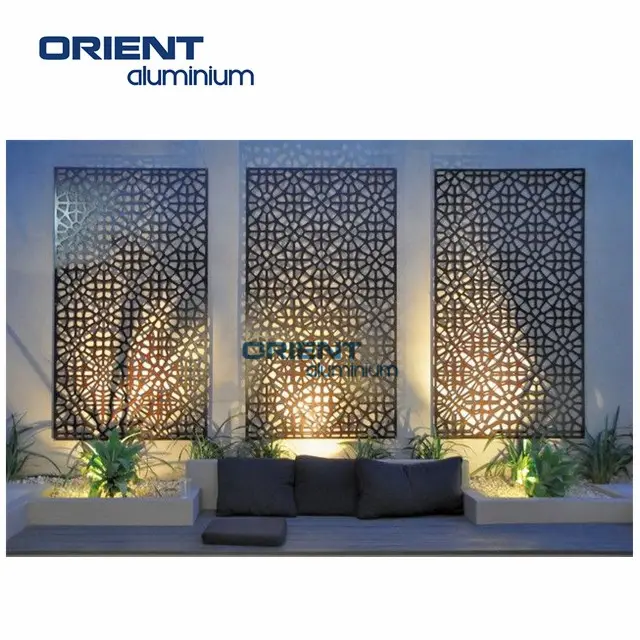 Living room decorative laser cut aluminum screen partition wall