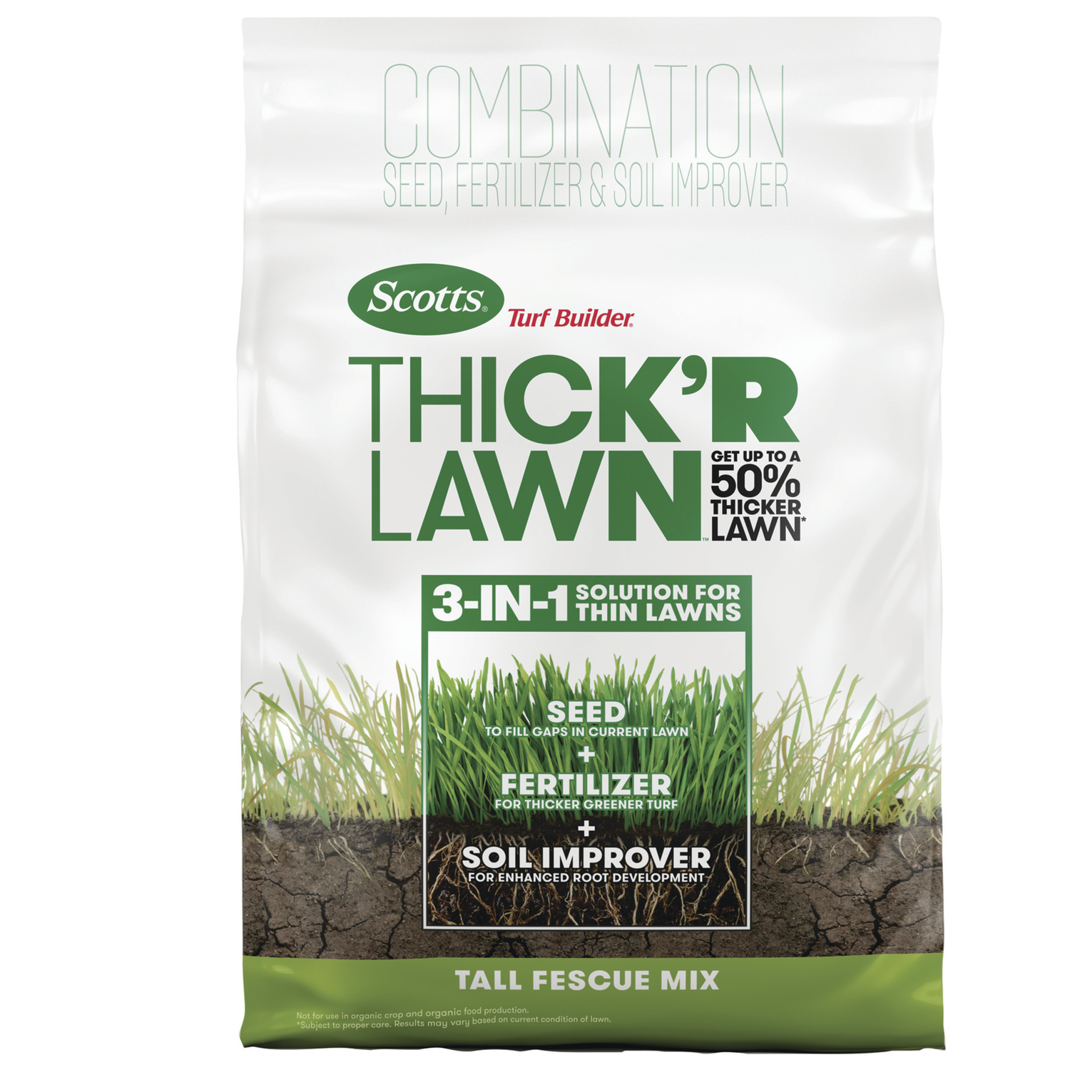 Scotts Turf Builder ThickR Lawn All-Purpose Lawn Fertilizer For Tall Fescue Grass 4000 sq ft