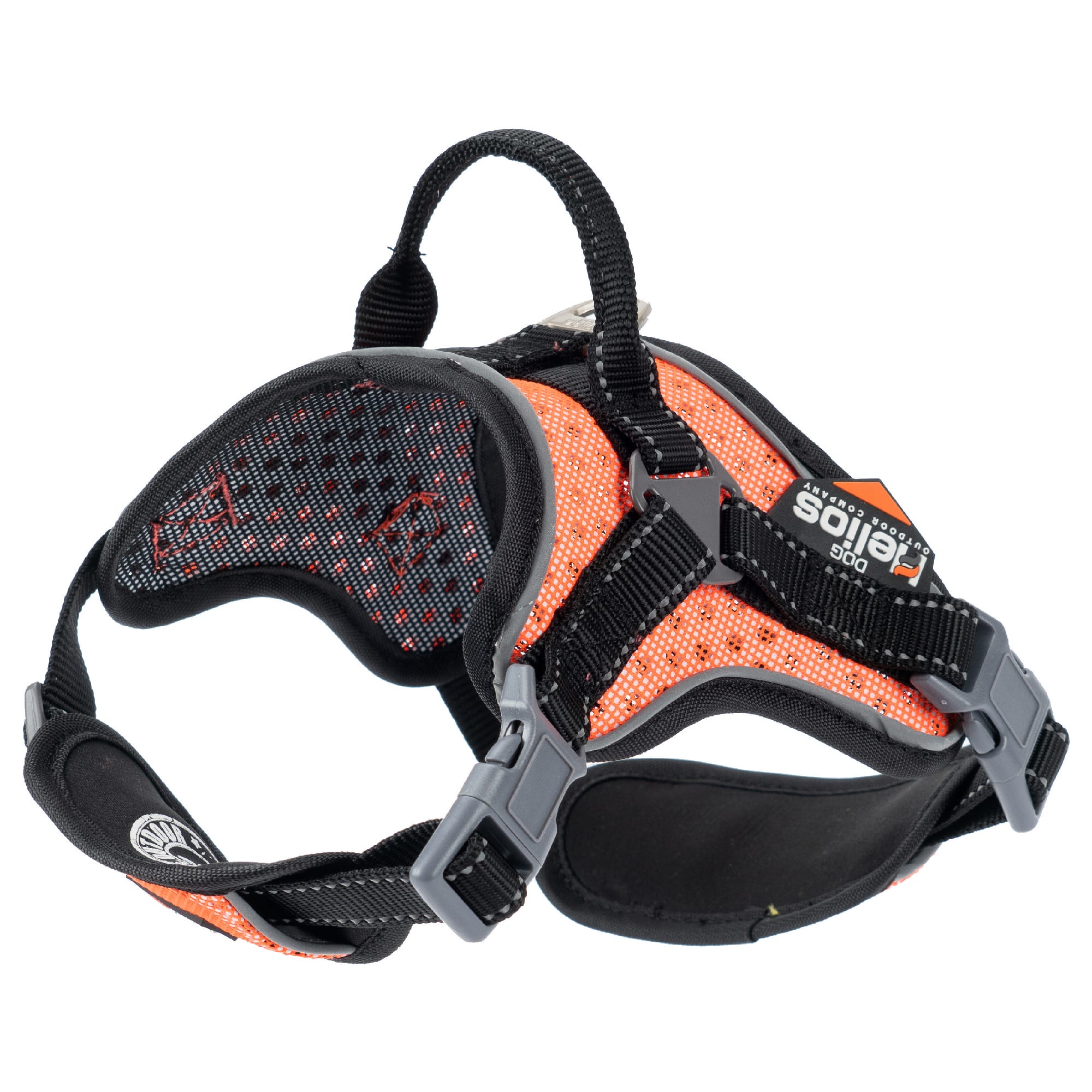 Dog Helios Orange Scorpion Sporty High-Performance Free-Range Dog Harness， Small