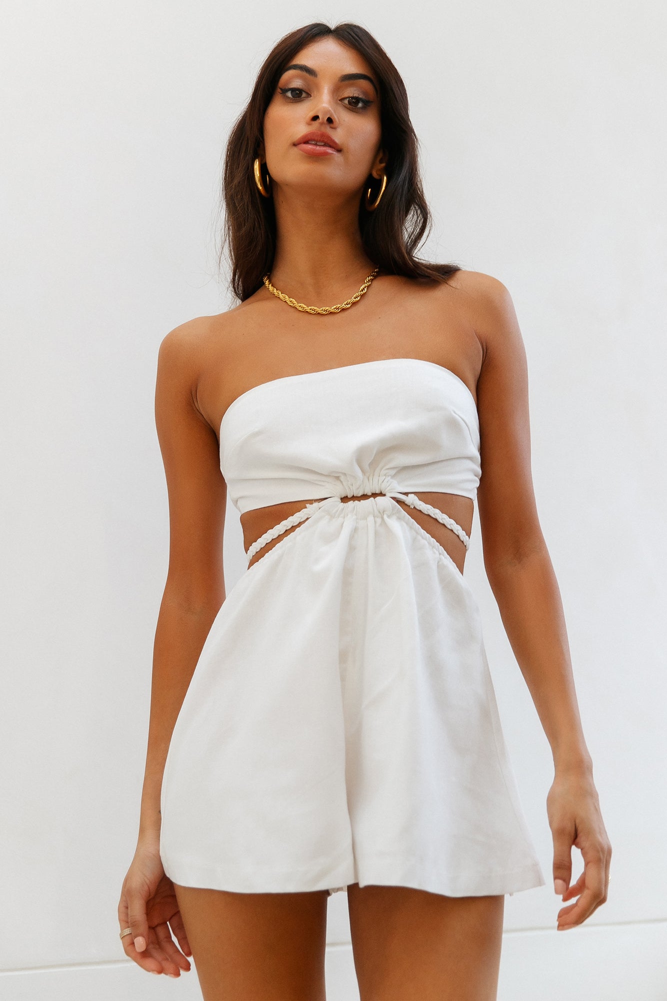 Skip To Nowhere Romper White