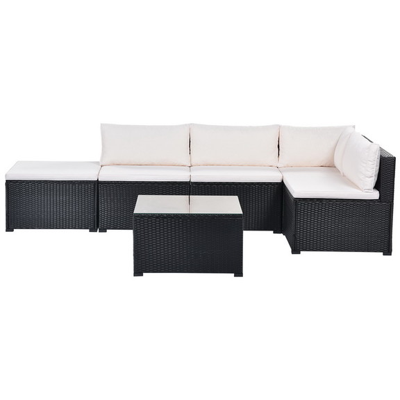 go 6 Piece Outdoor Furniture Set with PE Rattan Wi...