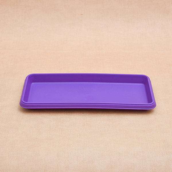 11.2 inch (28 cm) Rectangle Plastic Plate for 11.8 inch (30 cm) Bello Window Planter No. 30 Pot (Violet) (set of 3)