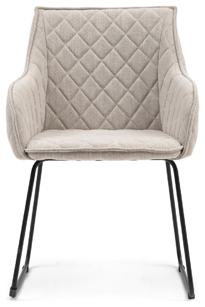 Quilted Dining Armchair  Rivi√®ra Maison Frisco Drive   Transitional   Dining Chairs   by Oroa   Distinctive Furniture  Houzz