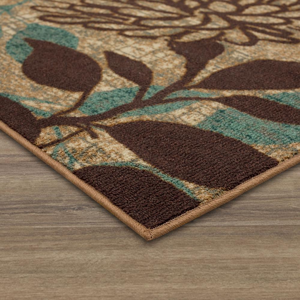 Mohawk 5and#8242; x 8and#8242; Beige Floral Botanical Outdoor Rug