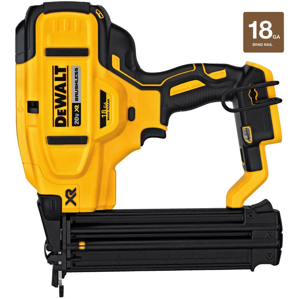 DW 20V MAX XR Lithium-Ion Cordless 18-Gauge Brad Nailer (Tool Only) DCN680B