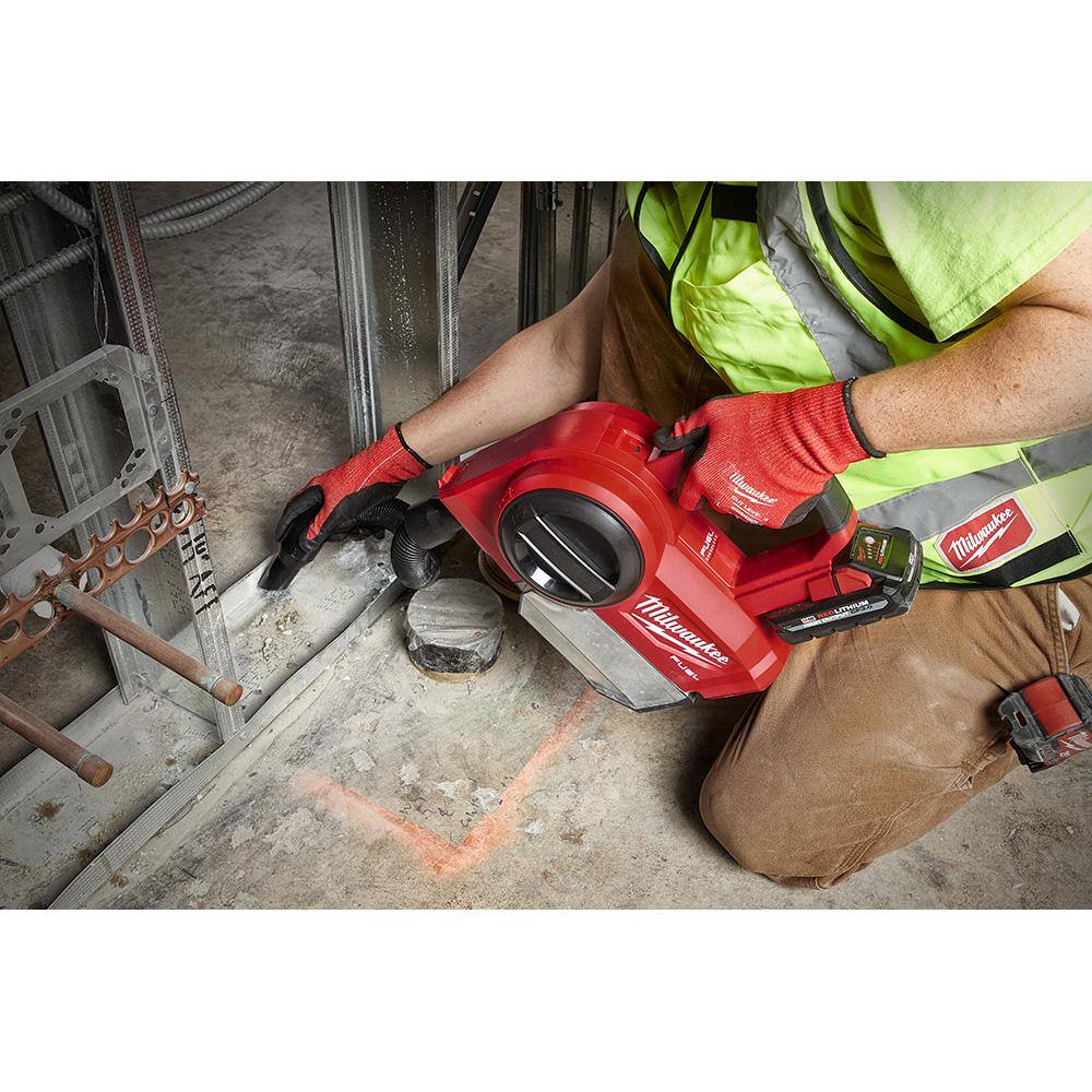 MW M18 FUEL 18-Volt Lithium-Ion Brushless .25 Gal. Cordless Jobsite Vacuum with 5.0 Ah Battery and Charger 0940-20-48-59-1850