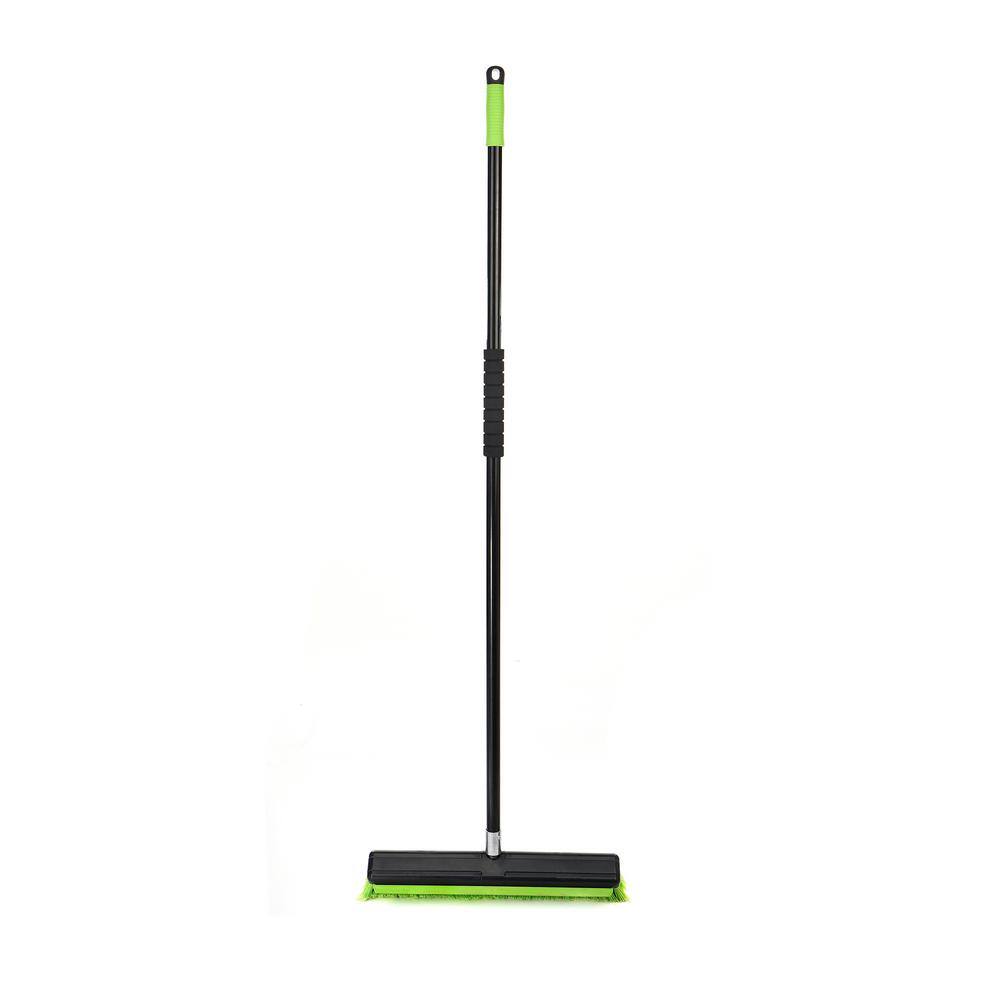 Alpine Industries 18 in. Green Indoor Multi-Surface 2-in-1 Squeegee Push Broom (2-Pack) ALP4600-18-1-2