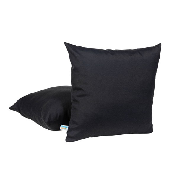 Set Of 2 All weather Outdoor Throw Pillow Blue Wave