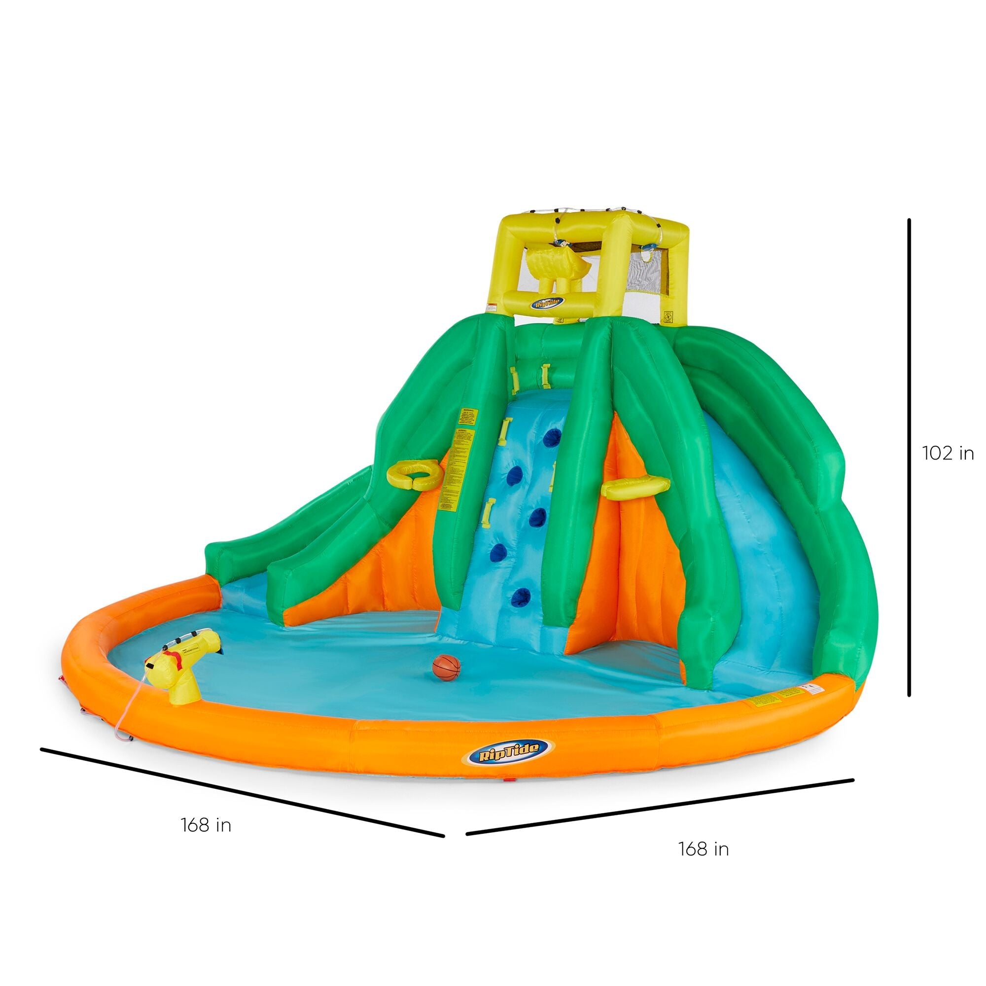 Kahuna Twin Peaks Kids Inflatable Splash Pool Backyard Water Slide Park (2 Pack)