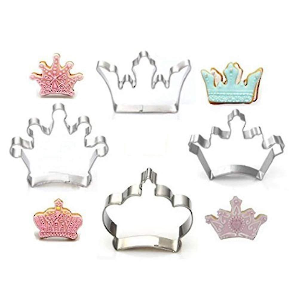 Cookie Cutter 4 Pcs/set Crown King Queen Prince Princess Shapes Stainless Steel Cookie Cutter Fondan