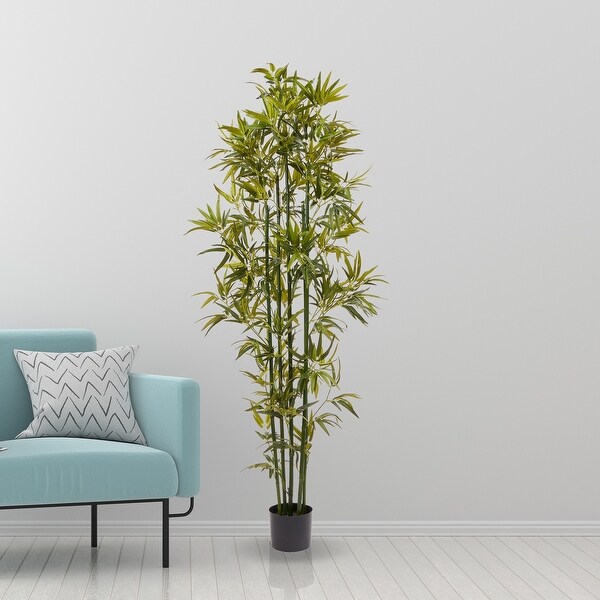 Pure Garden Artificial Potted Bamboo Silk Tree