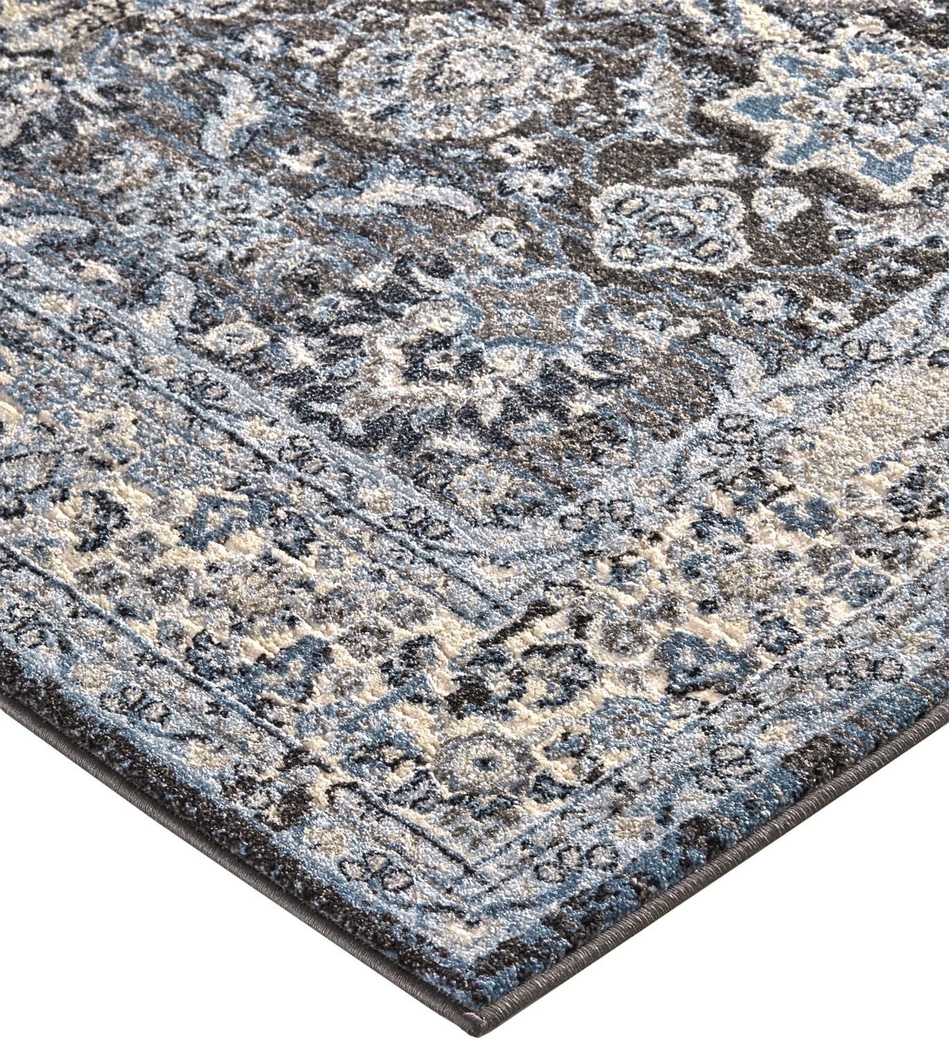 Tullamore Gray and Blue Rug by BD Fine