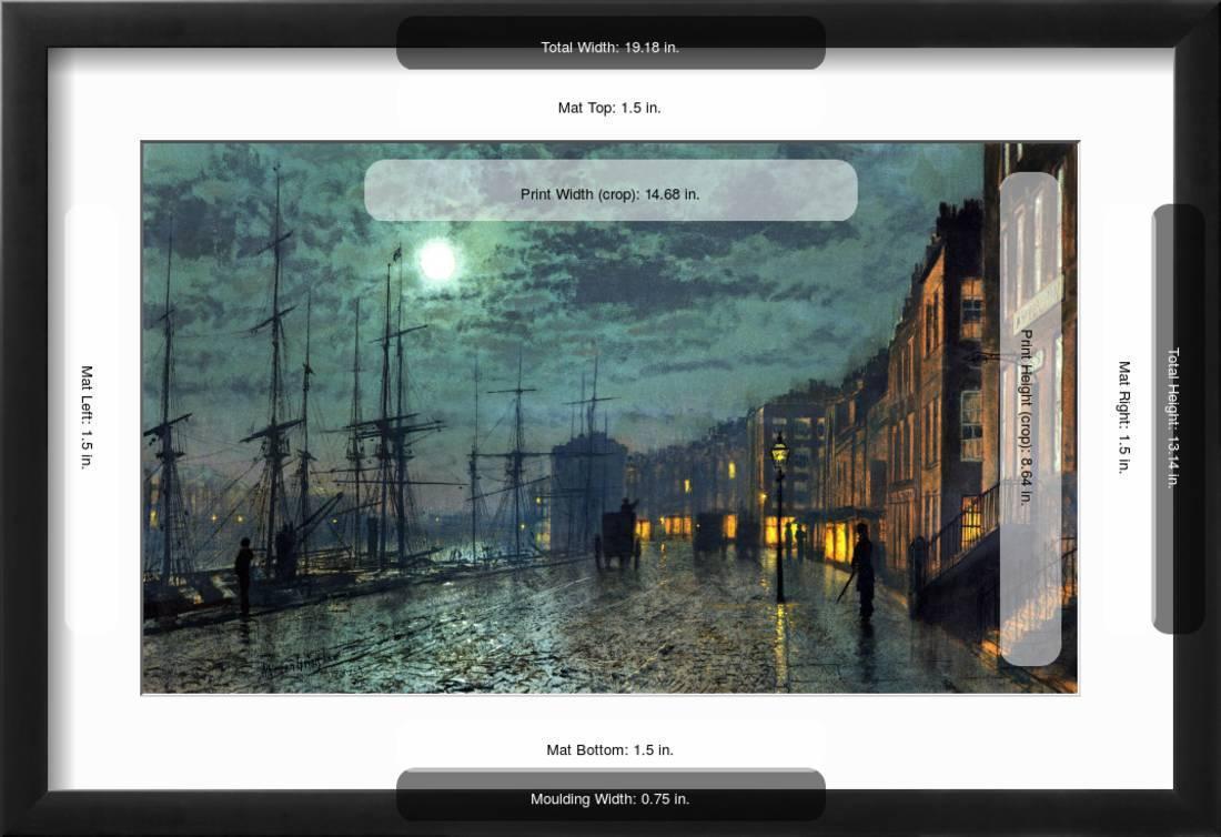 City Docks by Moonlight Scenic Framed Art Print Wall Art by John Atkinson Grimshaw Sold by ArtCom  Crowdfused