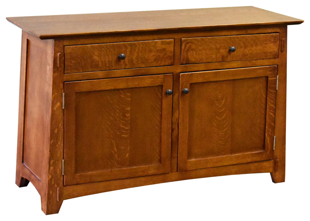 Mission Style Solid Quarter Sawn Oak Console Cabinet   Craftsman   Accent Chests And Cabinets   by Crafters and Weavers  Houzz