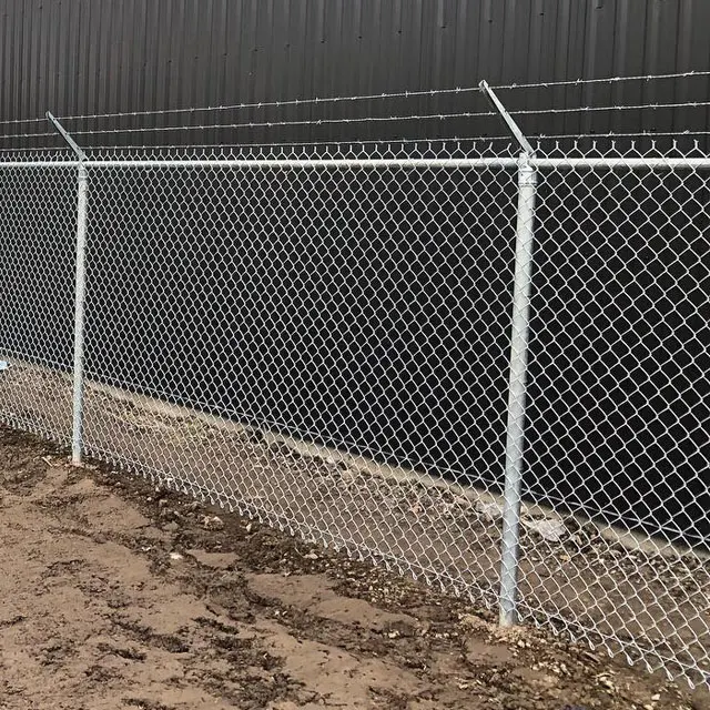 Direct factory wholesale 10ft height galvanized Security chain link fence for boundary wall.