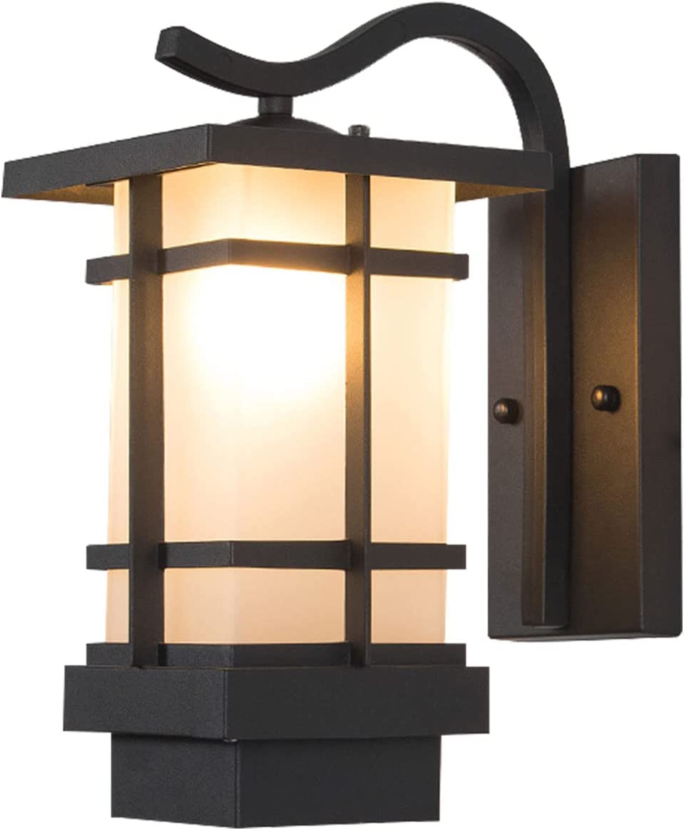 DENEST Outdoor Lantern Wall Light Exterior Patio Garden Rustic Wall Lamp Fixture E27