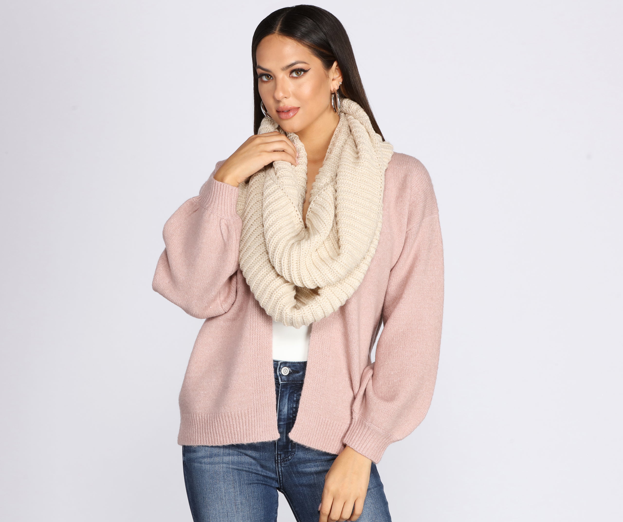 Keep Me Toasty Knit Infinity Scarf