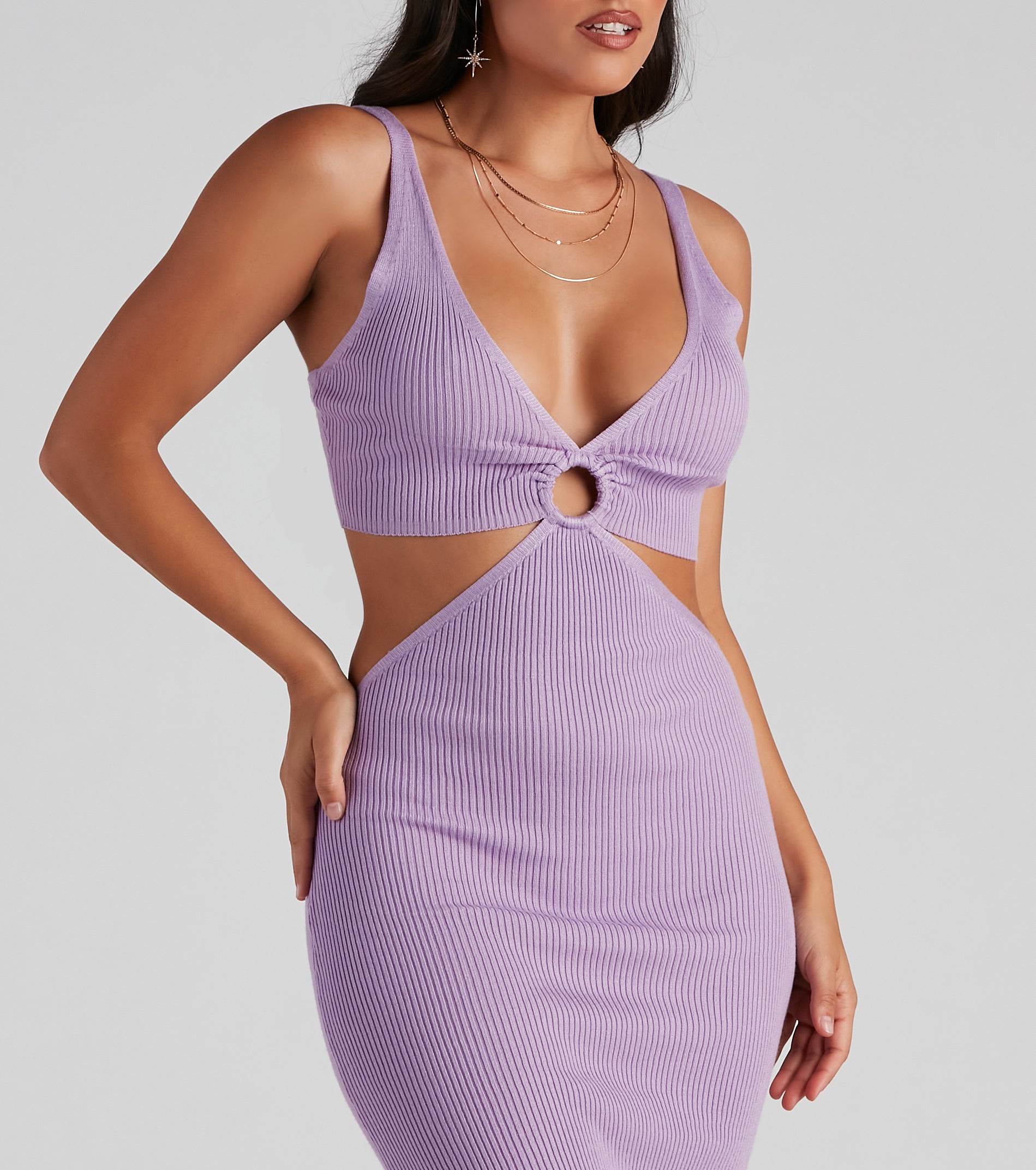 Feel The Heat V-Neck Midi Dress