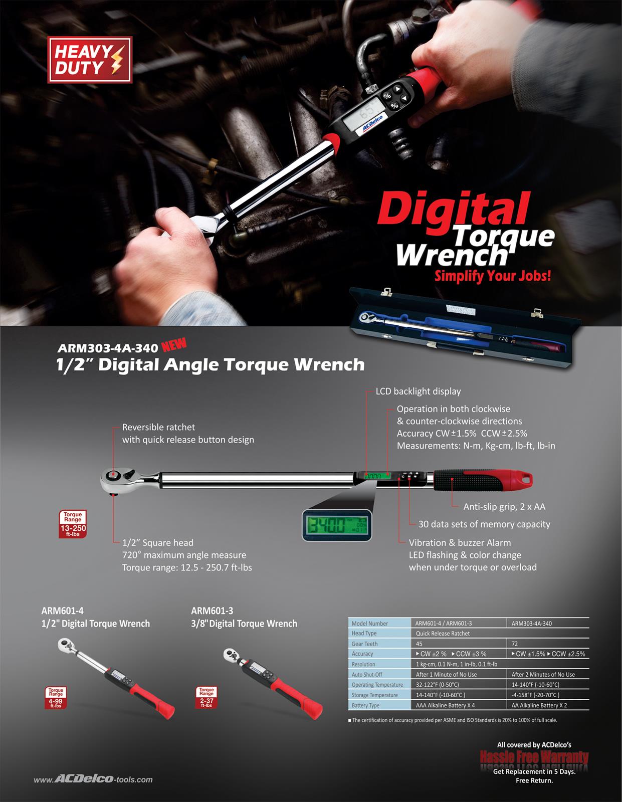 ACDelco Tools ARM313-2A ACDelco Tools Digital Torque Wrenches