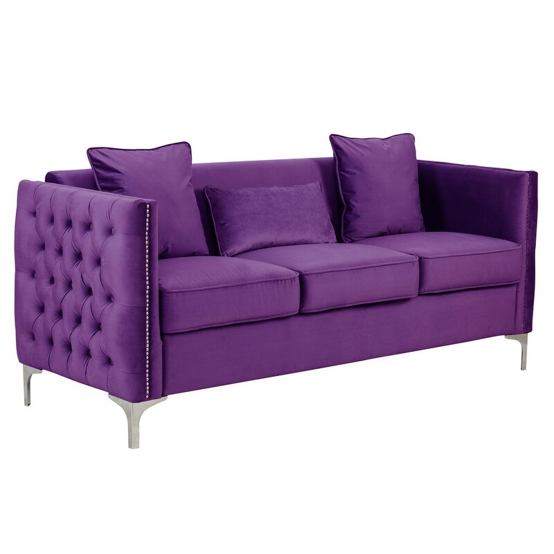 Bayberry Velvet Sofa Loveseat Chair Living Room Set