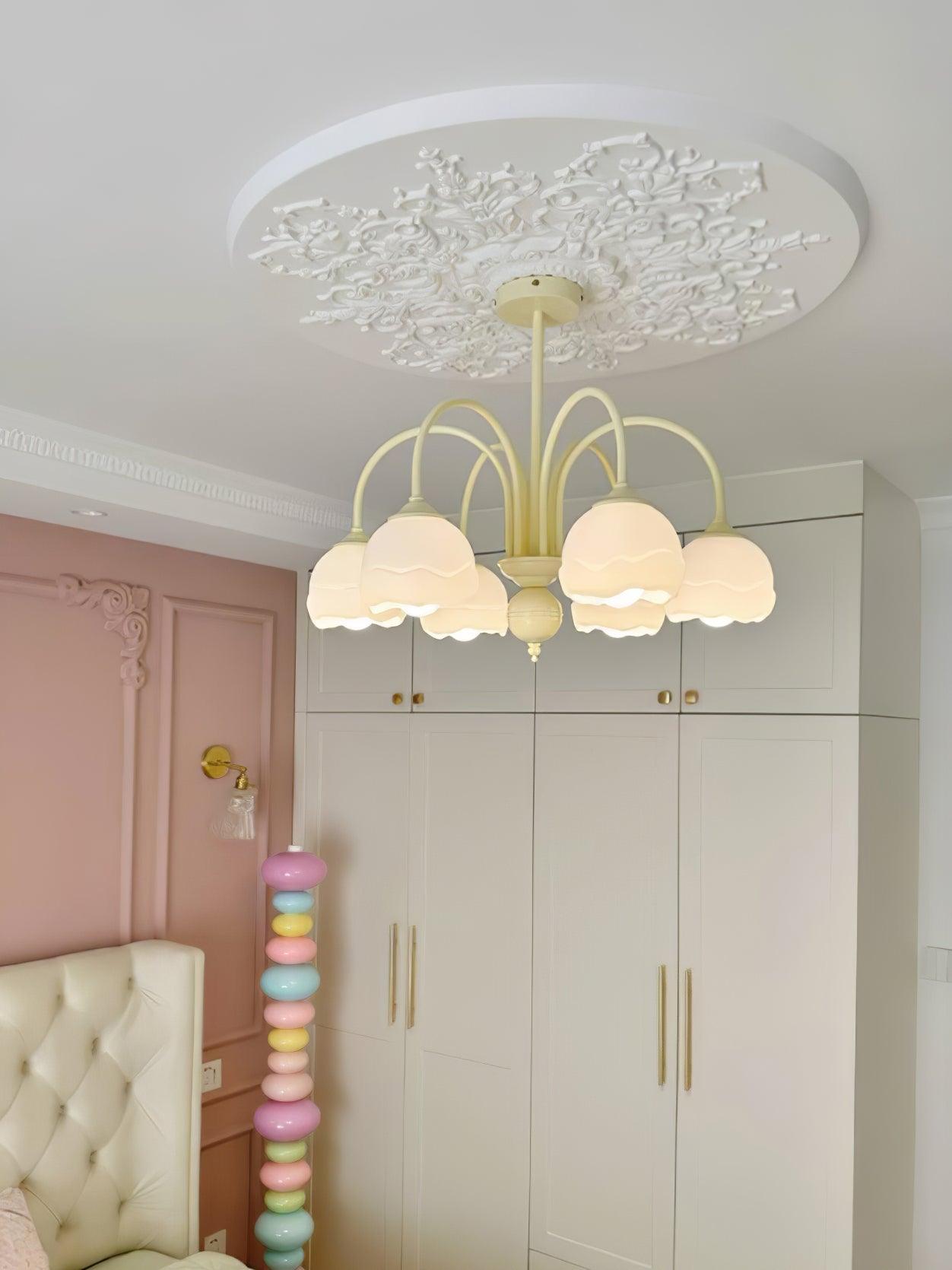 Creamy Glass  Chandelier