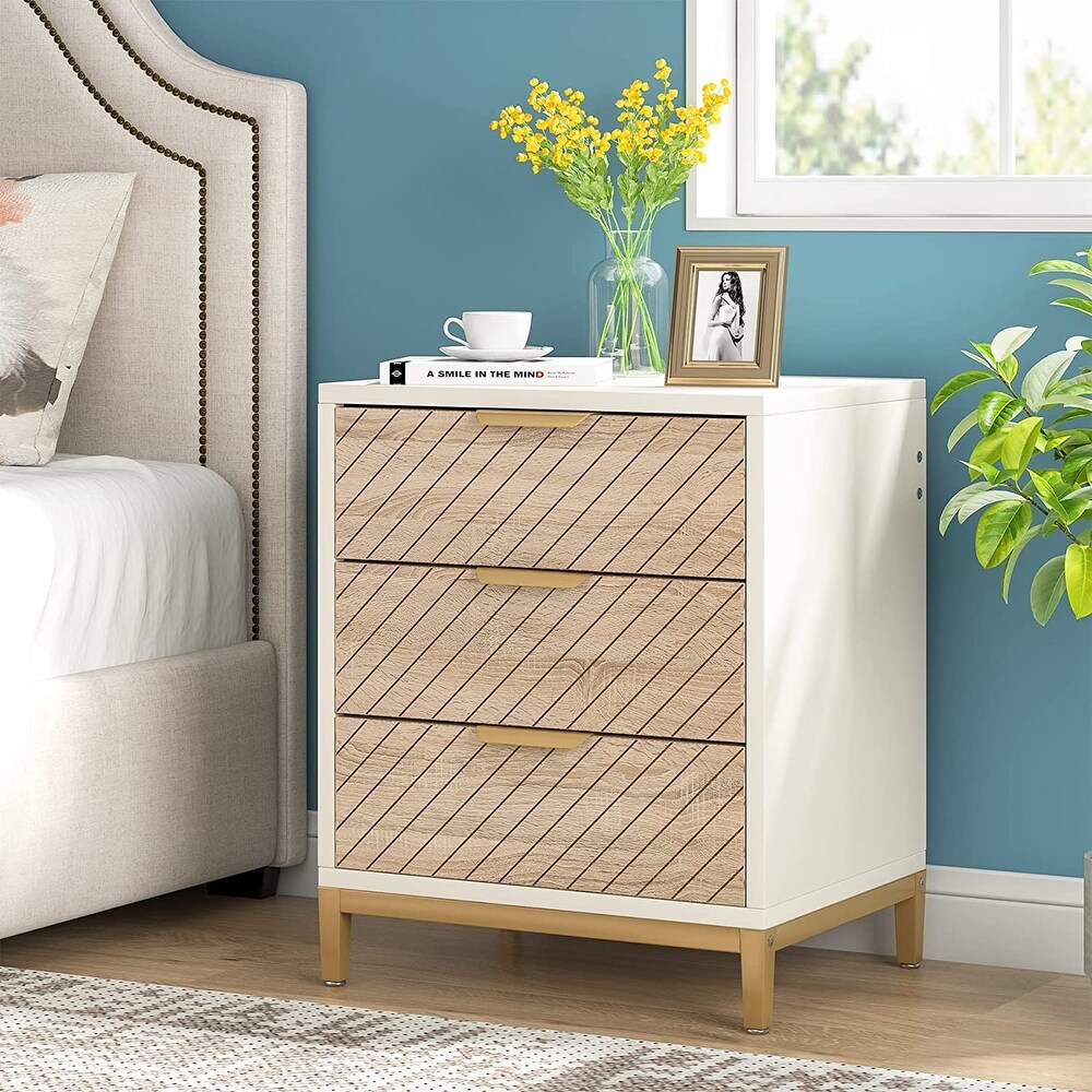 3 Drawers Nightstands End Tables for Bedrooms