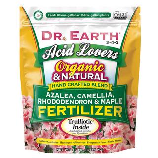 DR. EARTH 4 lbs. Organic Acid Lovers Azalea Camellia Rhododendron and Maple Fertilizer Dry Fertilizer 100518428