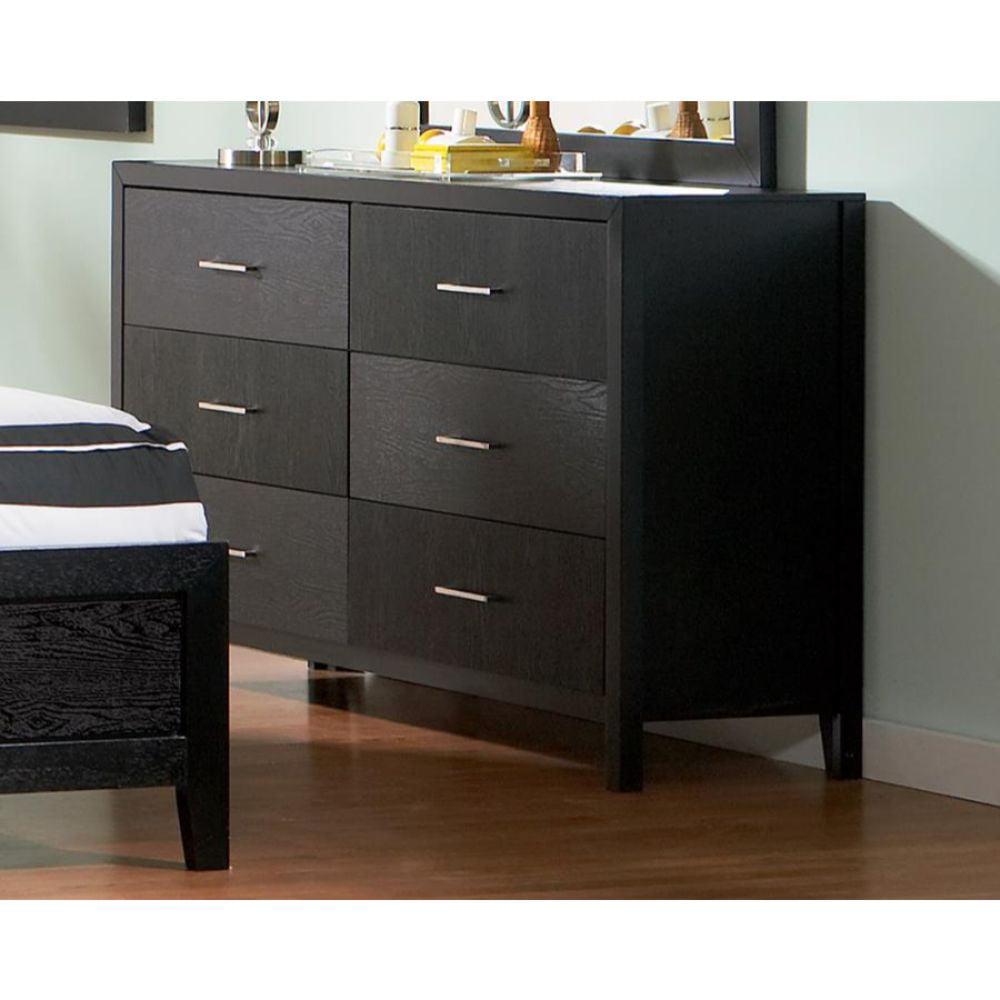 Grove 6-drawer Dresser Black