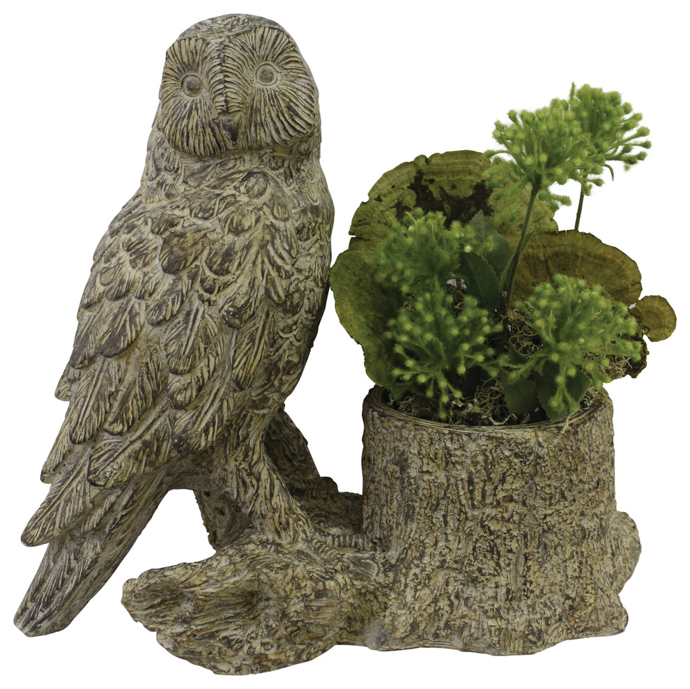 Garden Owl Planter   Rustic   Outdoor Pots And Planters   by Expo Decor LLC  Houzz